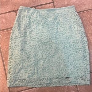 Hollister baby blue Lace Pencil Skirt
